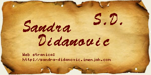 Sandra Didanović vizit kartica